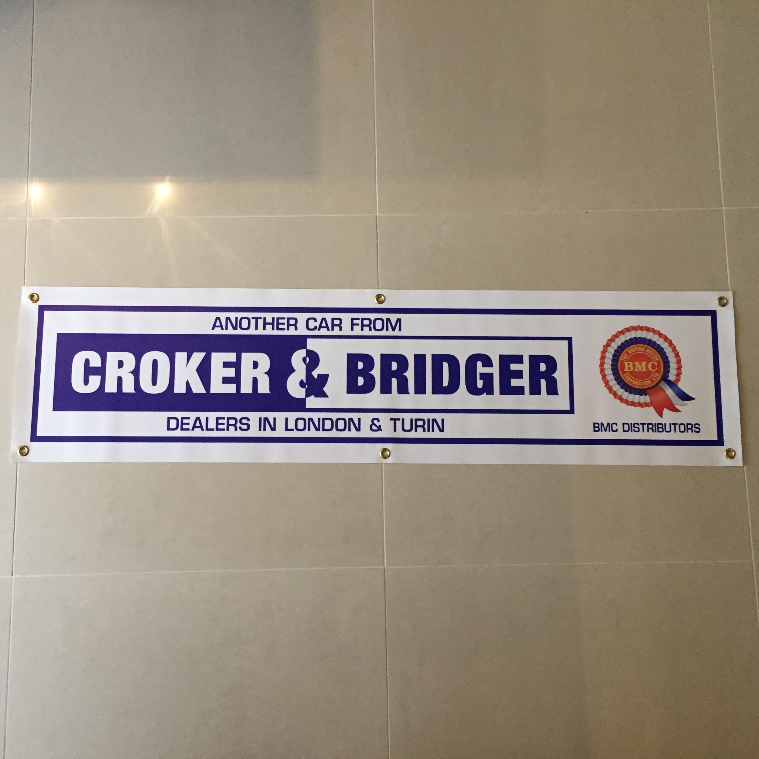BMC Rosette Croker & Bridger Banner 1 off 1220mm 4ft wide