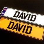 CHILDS NUMBER PLATE DAVID.