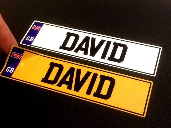 CHILDS NUMBER PLATE DAVID.