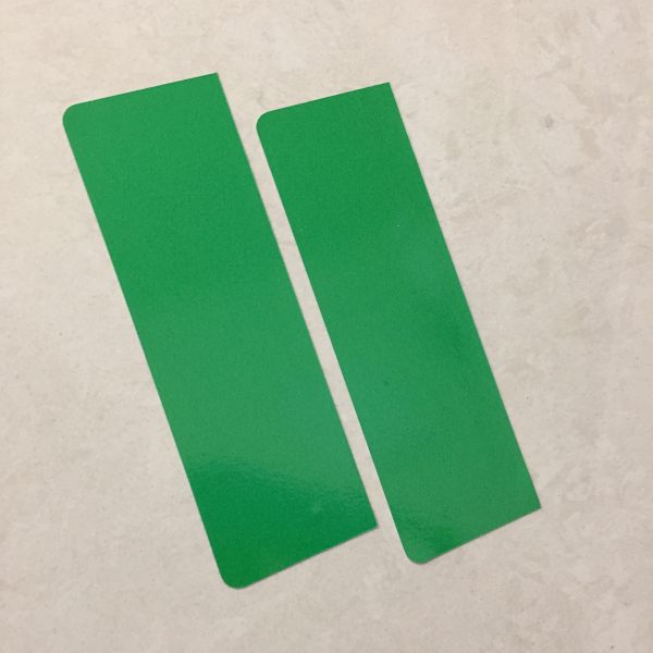 EV GREEN NUMBER PLATE STICKERS. Two green columns.