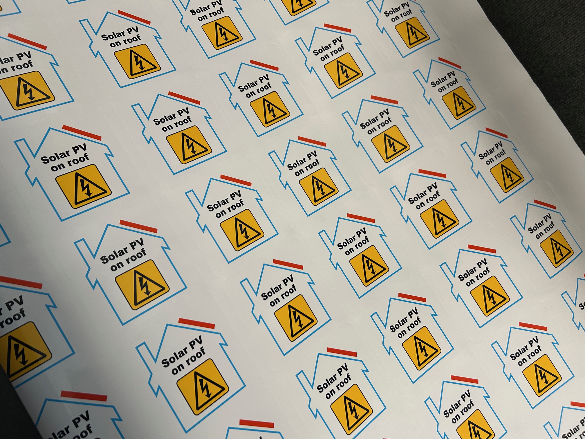 Solar PV on Roof Stickers